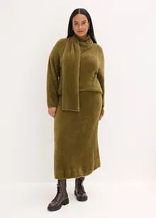 Gebreide rok van zachte verengaren, bonprix