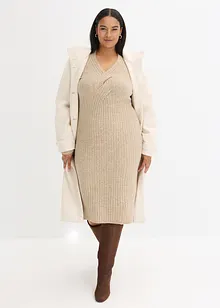 Gebreide jurk met wol, bonprix