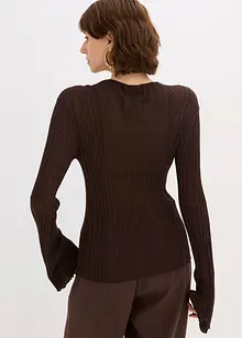 Semi-transparant gebreid shirt, bonprix