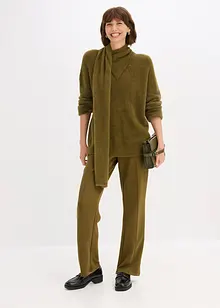 Oversized trui met sjaal, bonprix