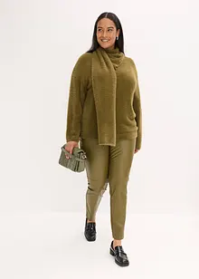 Oversized trui met sjaal, bonprix