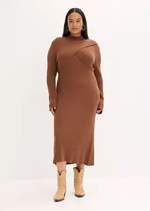 Gebreide jurk in een viscosemix, bonprix