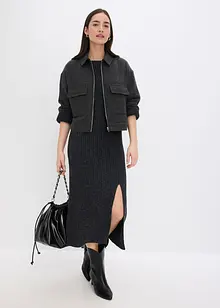 Gebreide jurk met split, bonprix