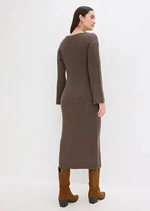 Gebreide jurk met split, bonprix