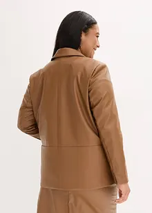 Oversized blazer van imitatieleer, bonprix