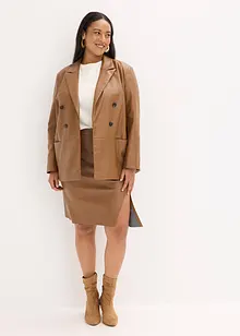 Oversized blazer van imitatieleer, bonprix