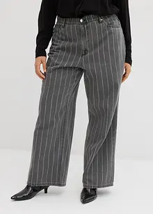 Wide leg jeans high waist met destroyed look, bonprix