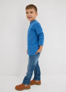 Longsleeve van biologisch katoen met een opstaande kraag (set van 2), bonprix