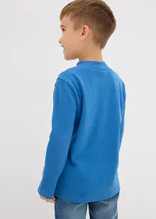 Longsleeve van biologisch katoen met een opstaande kraag (set van 2), bonprix