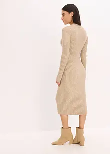 Gebreide jurk met wol, bonprix