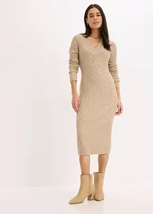 Gebreide jurk met wol, bonprix