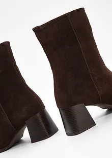 Enkellaarsjes van leer, bonprix