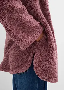 Teddy fleece vest in A-lijn met zijsplitten, bonprix