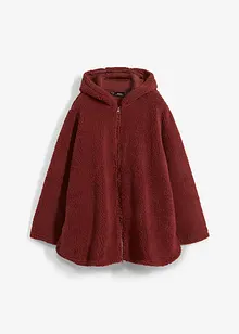 Teddy fleece vest in A-lijn met zijsplitten, bonprix