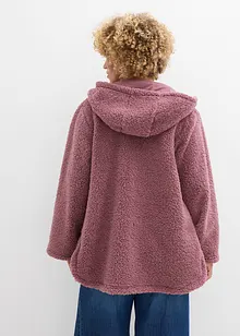 Teddy fleece vest in A-lijn met zijsplitten, bonprix