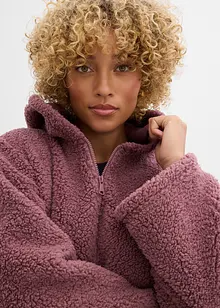 Teddy fleece vest in A-lijn met zijsplitten, bonprix