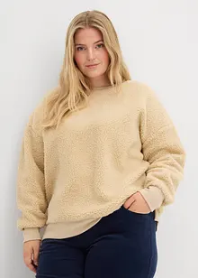 Fleece trui van teddy, bonprix