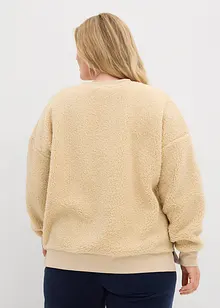 Fleece trui van teddy, bonprix
