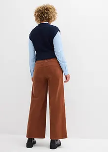 Wijde corduroy broek met high-waist comfortband, bonprix