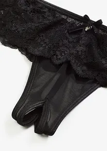 Bustier met jarretels en string ouvert (2-dlg. set), bonprix