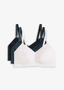 Voedings bh zonder beugels (set van 3) met biologisch katoen, bonprix