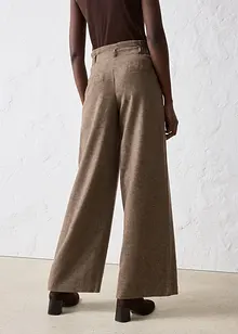 Wijde bandplooibroek met wol, bonprix