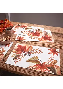 Placemats met bladerprint (set van 2), bonprix