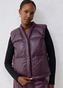 Leren bodywarmer van lamsnappa, bonprix