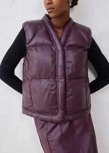 Leren bodywarmer van lamsnappa, bonprix