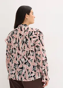 Chiffon blouse met volants, bonprix