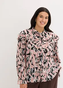 Chiffon blouse met volants, bonprix
