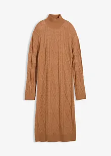 Gebreide jurk met vlechtpatroon, bonprix