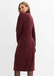 Gebreide jurk met vlechtpatroon, bonprix