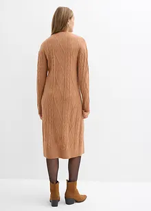 Gebreide jurk met vlechtpatroon, bonprix