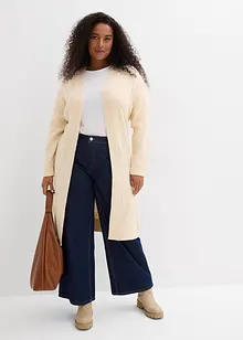 Lang gebreid vest met kabelpatroon, bonprix