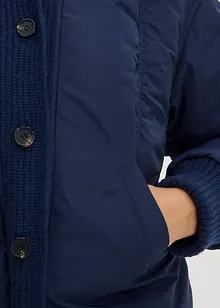 Gewatteerde jas met gebreide mouwboorden, bonprix