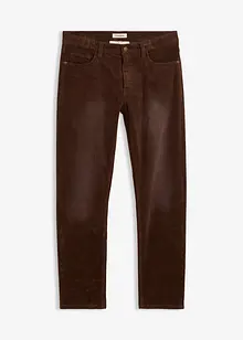 Regular fit stretch corduroy broek in washed out look, straight, bonprix
