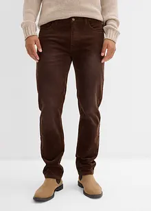 Regular fit stretch corduroy broek in washed out look, straight, bonprix