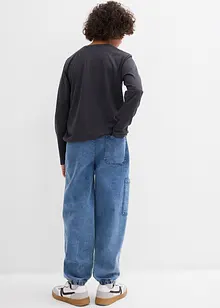Jongens cargo jeans met stretch, loose fit, bonprix