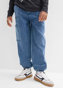 Jongens cargo jeans met stretch, loose fit, bonprix