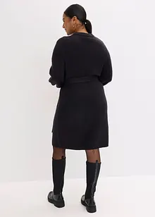 Gebreide jurk met ballonmouwen, bonprix