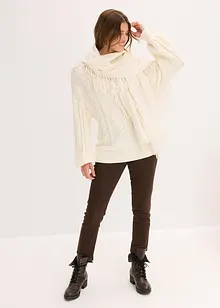 Oversized trui met kabelpatroon, bonprix