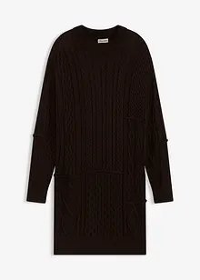 Gebreide jurk met kabelpatroon, bonprix