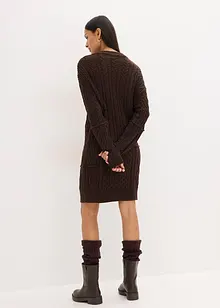 Gebreide jurk met kabelpatroon, bonprix