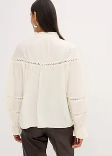 Blouse met strik van fijne viscosemix, bonprix