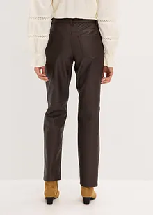 Imitatieleren broek in used look, bonprix