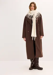 Lange oversized jas in wollen look, bonprix