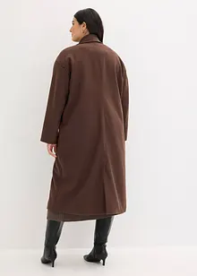 Lange oversized jas in wollen look, bonprix