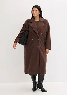 Lange oversized jas in wollen look, bonprix