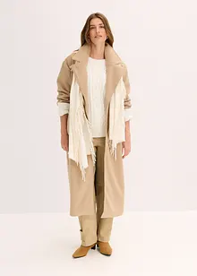 Lange oversized jas in wollen look, bonprix